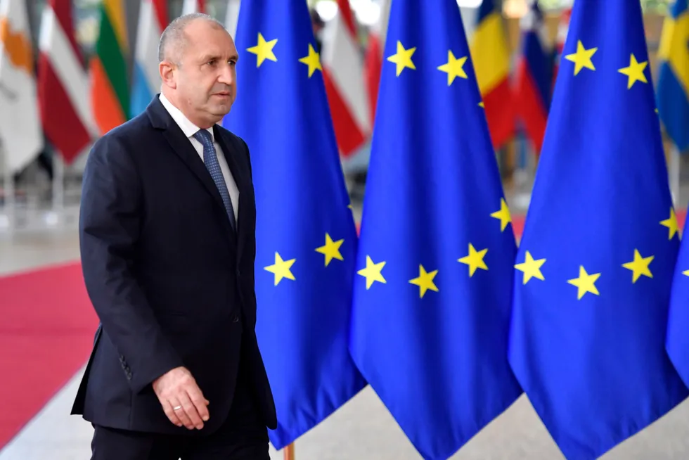 Signed: Bulgaria's President Rumen Radev.
