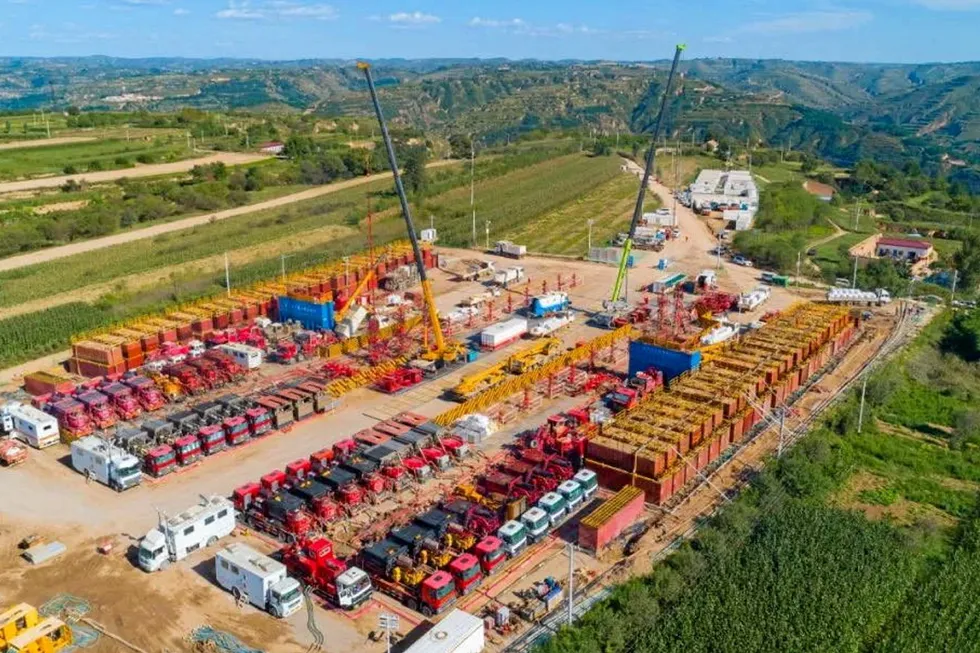 Discovery: A PetroChina shale oil work site in the Ordos basin.