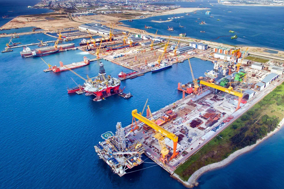 Flagship fabrication facility: Seatrium's (then Sembcorp Marine) Tuas Boulevard Yard in Singapore.