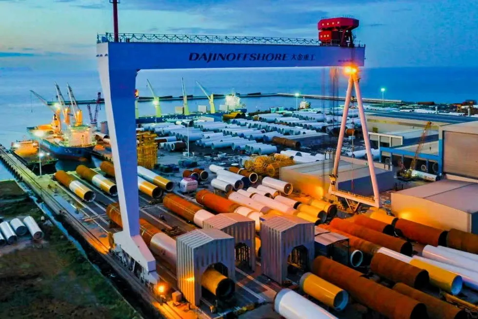 Facility: the Dajin yard in China's Liaoning province.