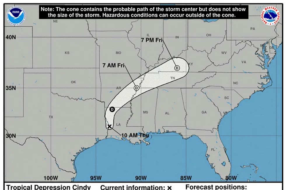 Landfall: Cindy expected to weaken
