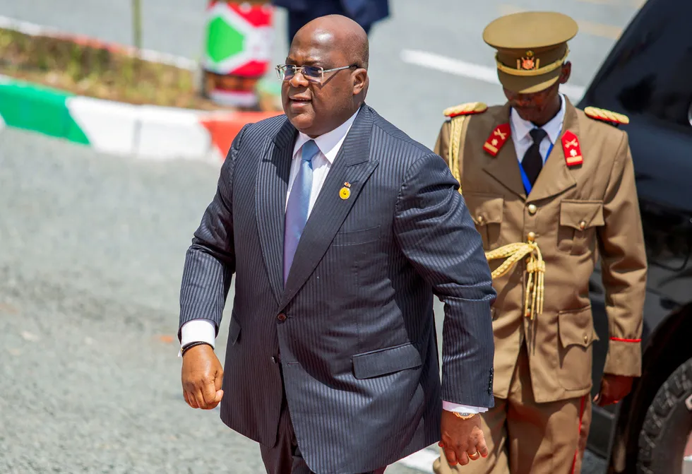 Licensing round: Democratic Republic of Congo's President Felix Tshisekedi was in Burundi this month for a regional summit.