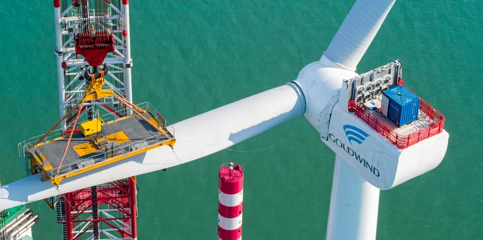 A Goldwind 8MW offshore turbine.