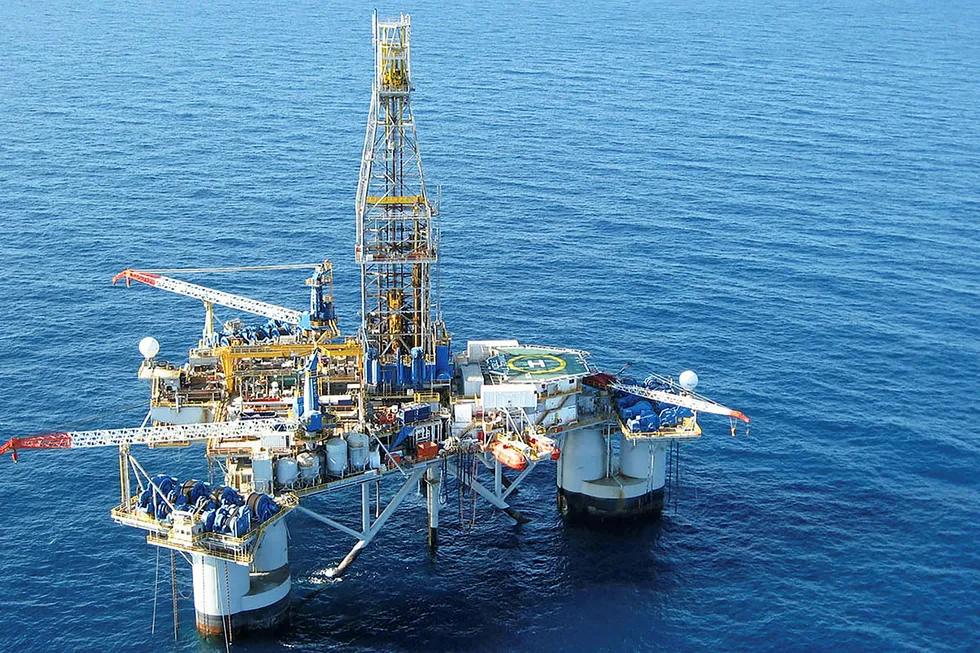 Looking for work elsewhere: the semi-submersible Noble Paul Romano