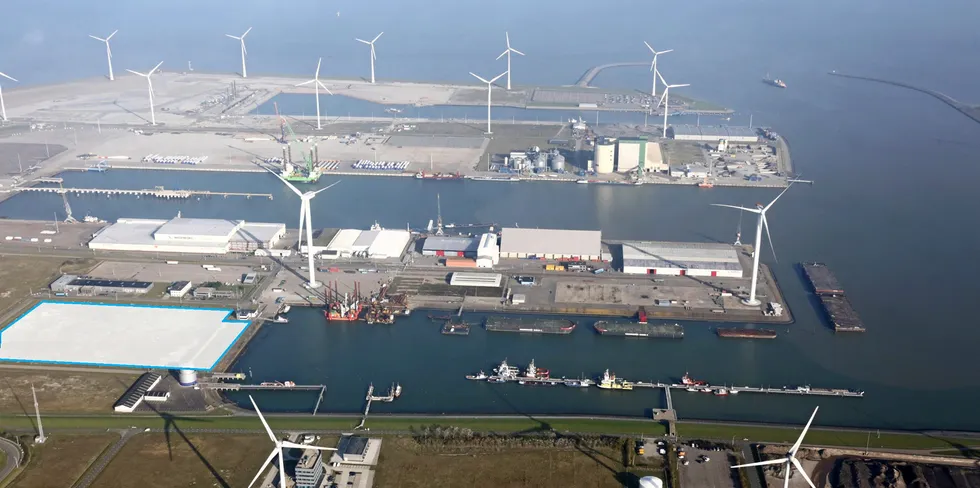 Emmahaven, one of the ports run by Groningen Seaports in Eemshaven, where the NorthH2 electrolysers are due to be installed.