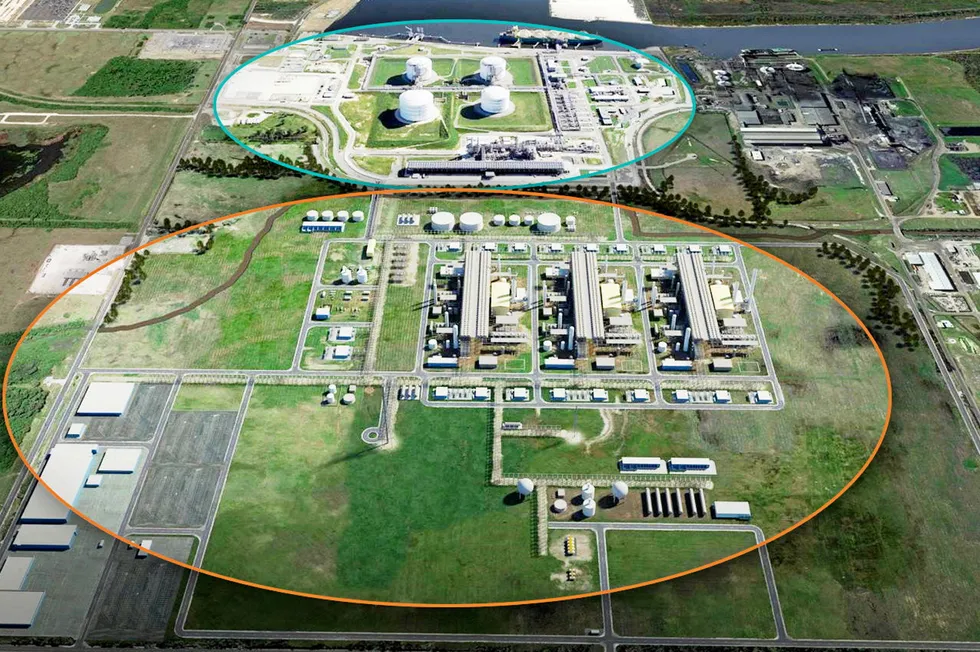 The Lake Charles LNG terminal site