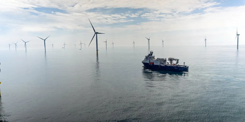 Equinor's UK Dudgeon offshore wind farm.
