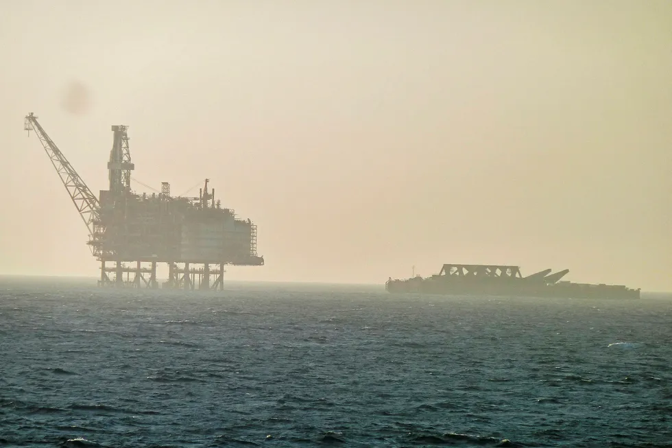 Host facility: the gas processing platform at the Shwe field off Myanmar