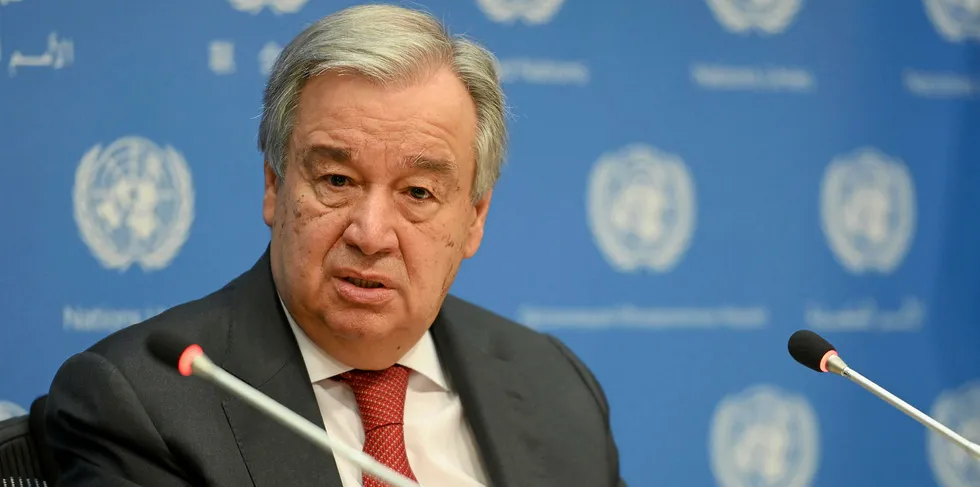 United Nations Secretary General Antonio Guterres.