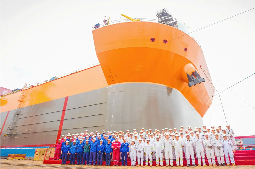 SBM’s Jaguar FPSO hits water in Shanghai. China.