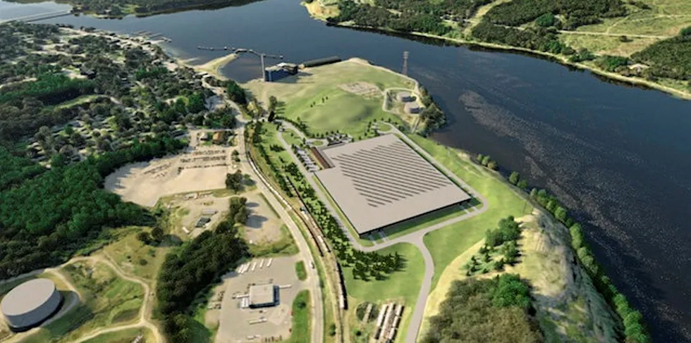 . Whole Oceans land based salmon farm in Maine.