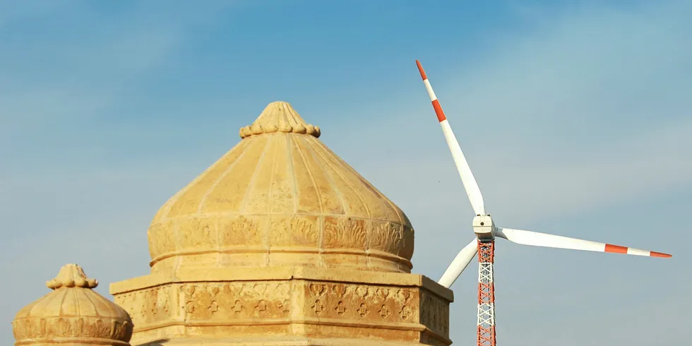 Wind turbines in Jaisalmer, Rajasthan.
