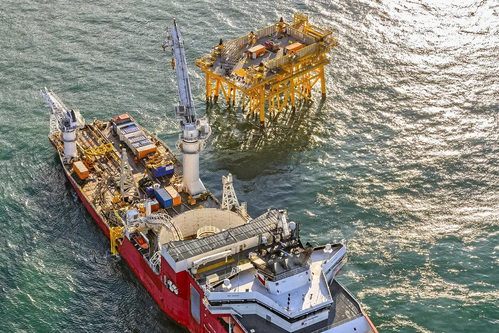 A Jan De Nul vessel that specialises in laying sunsea HVDC cables.