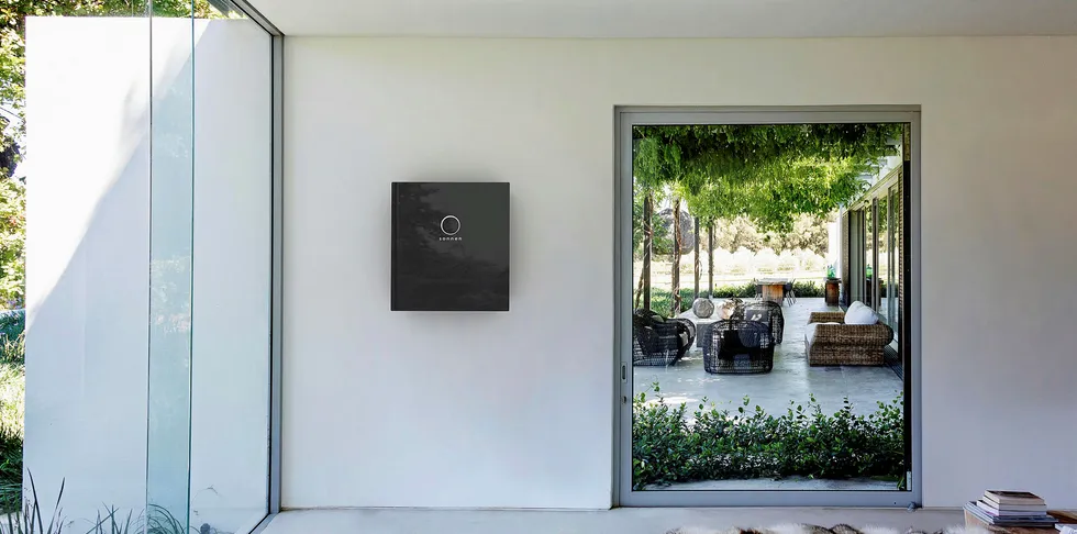 A wall-mounted residential battery produced by German company Sonnen.