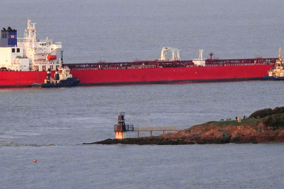 Nave Andromeda: The Navios product tanker is at the centre of an incident off the south coast of the UK. It is shown in Portishead, Britain in this undated picture obtained from social media.