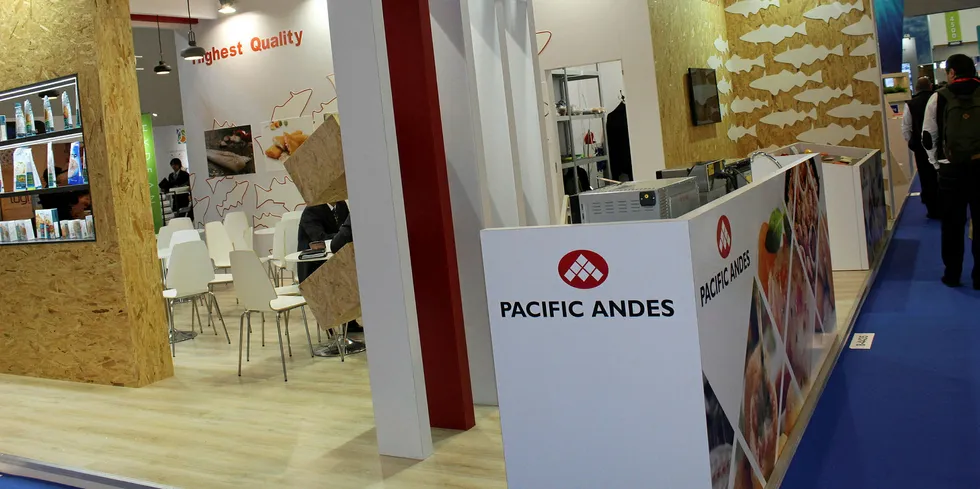 Pacific Andes booth in Brussels, 2017.