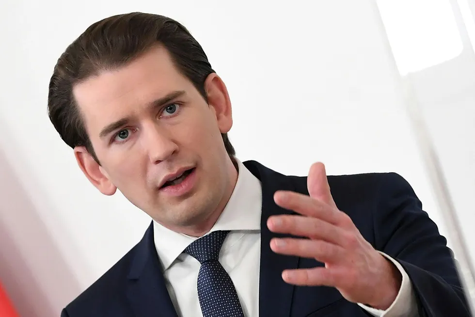 Voicing support: Austrian Chancellor Sebastian Kurz