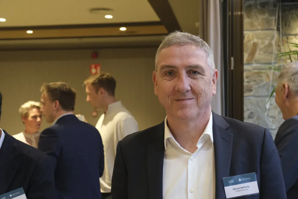 Cermaq CEO Steven Rafferty at an event in Barcelona on the eve of Seafood Expo Global.