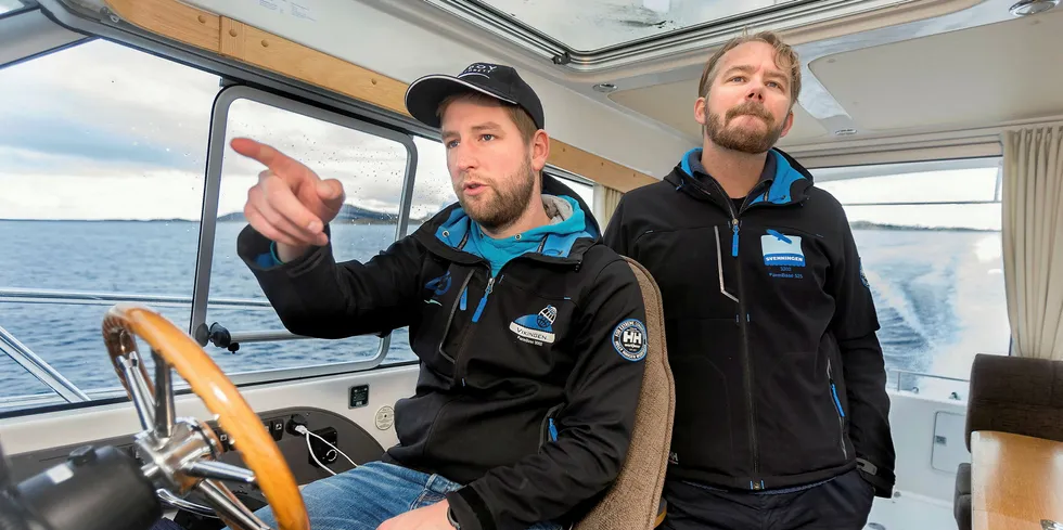 Kvaroy Arctic Operations Manager Havard Olsen and CEO Alf-Goran Knutsen.
