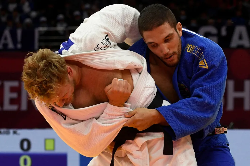 Wrestling for reform: a judo combat at the Tashkent Grand Slam Judo tournament at the recently built Humo Arena in Uzbekistan, in March 2021