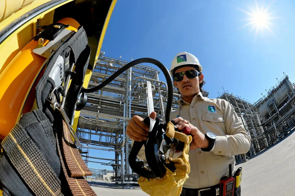 Important: a Saudi Aramco worker