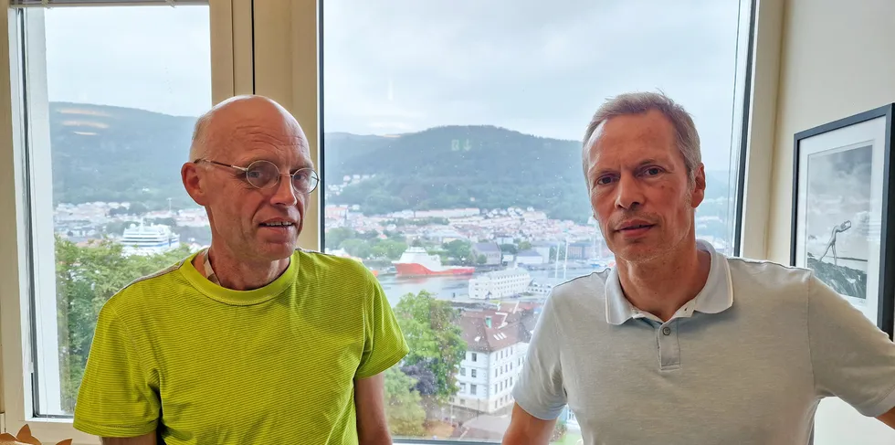 Bjarte Bogstad (left) is the stock manager for Barents Sea cod at the Norwegian Institute of Marine Research (IMR). Pictured here together with the IMR's Research Director Geir Huse.