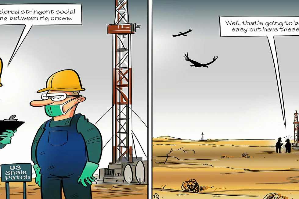 Quiet patch: the oil price crash amid the Covid-19 pandemic has hit rig activity hard in key US shale basins, but there is hope the bottom of the market will soon be in sight.