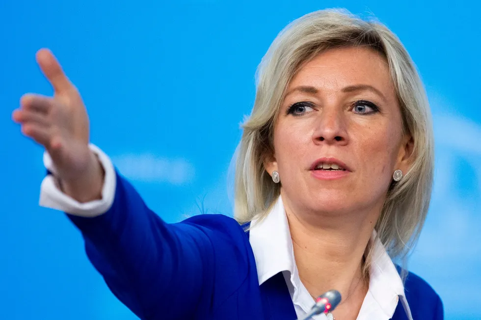 Russian Foreign Ministry spokesperson, Maria Zakharova.