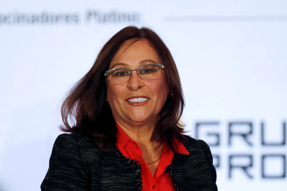 Ours: Mexico's Energy Minister Rocio Nahle, whose Sener department will have the final say over unitisation of the Zama development