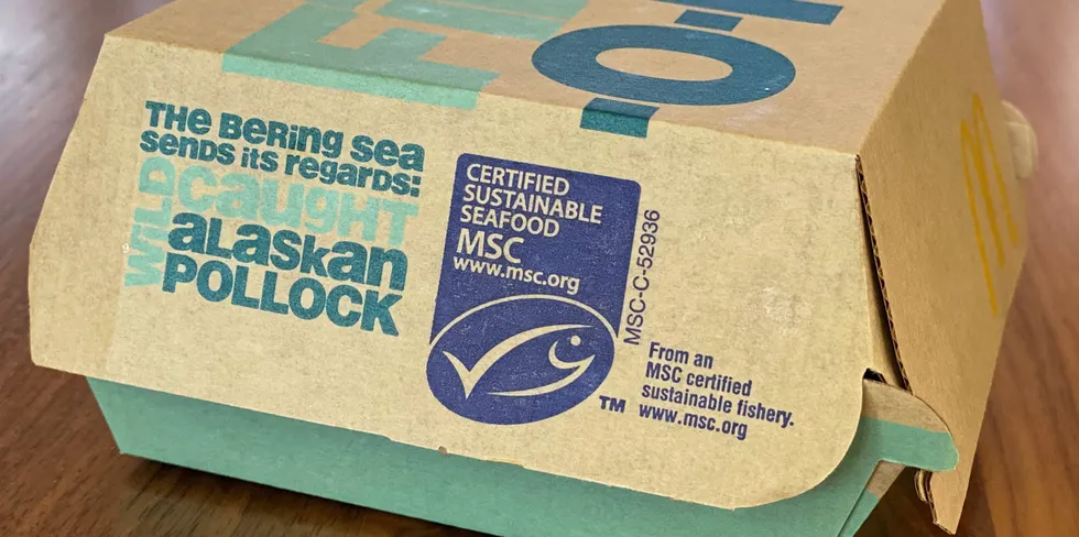 McDonald's Filet-o-Fish made with Marine Stewardship Council certified wild Alaska pollock.