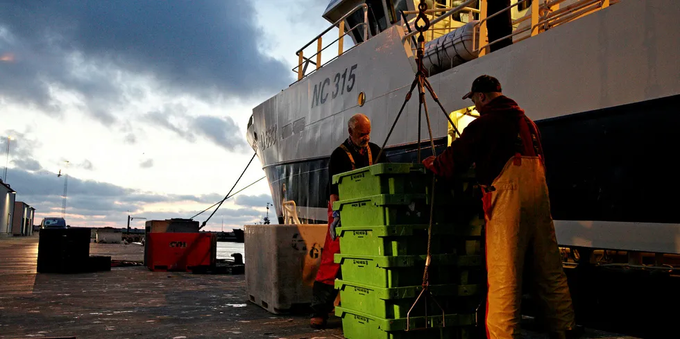 Danish Port of Hanstholm, home to the country's largest fish auction.