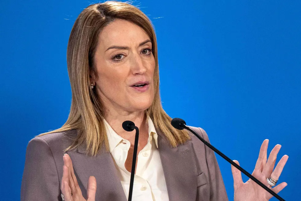 European Parliament president Roberta Metsola.