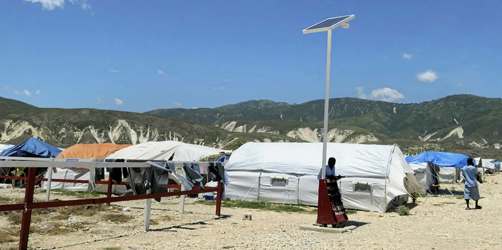 PV installation at refugee camp in Ethiopia