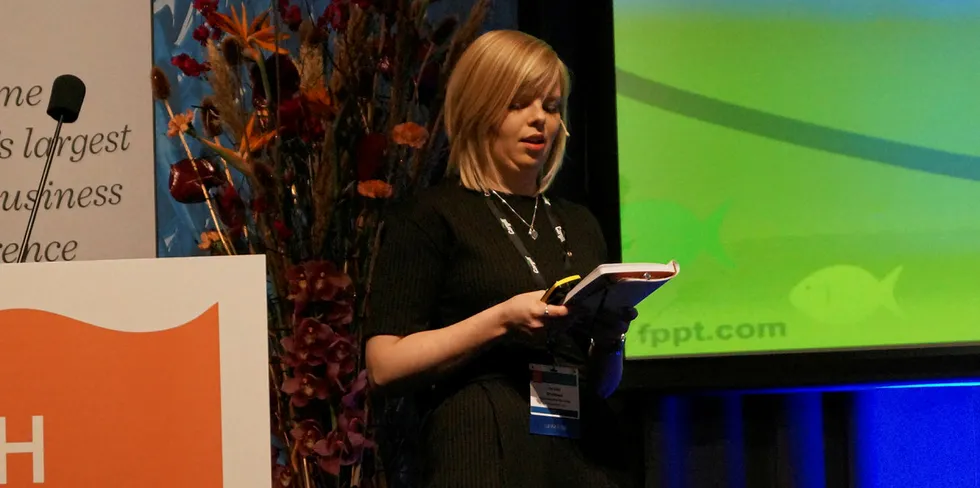 Morrisons Seafood Buyer Jordan Muldoon spoke at the Young Leadership Summit.