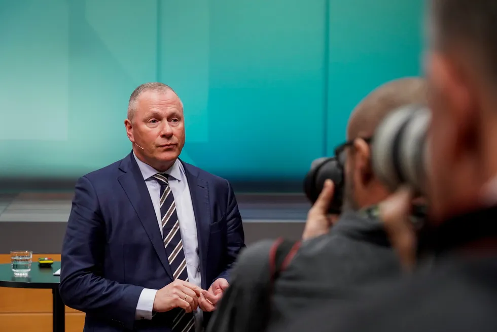 NTIB chief executive Nicolai Tangen. The Norwegian oil fund paid $1.5 billion to German utility RWE for stakes in two North Sea wind farms.