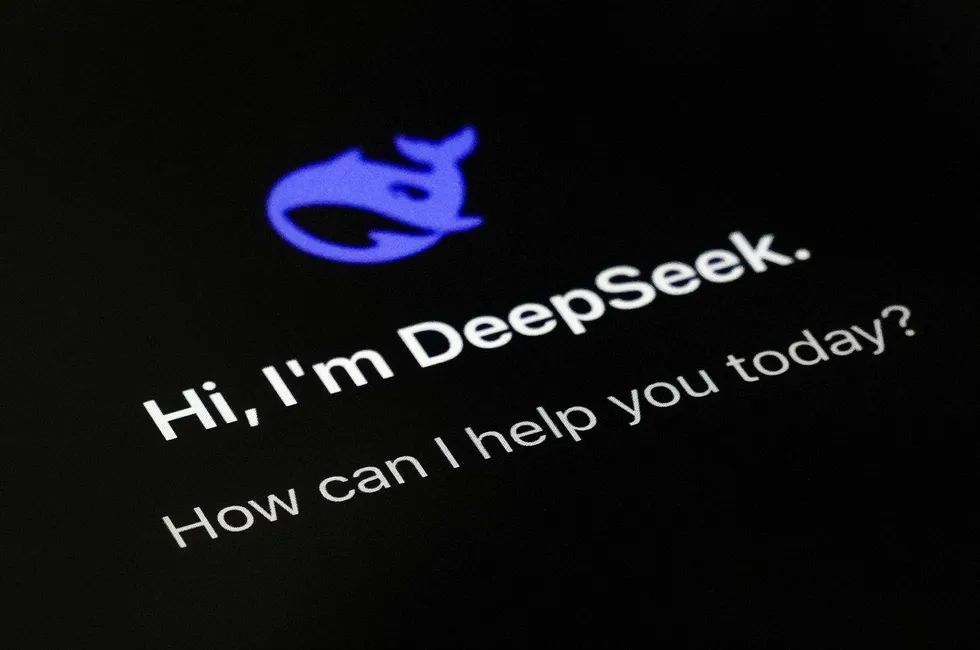The DeepSeek app on a smartphone screen. The Chinese newcomer casts doubt on level of power needed for AI.