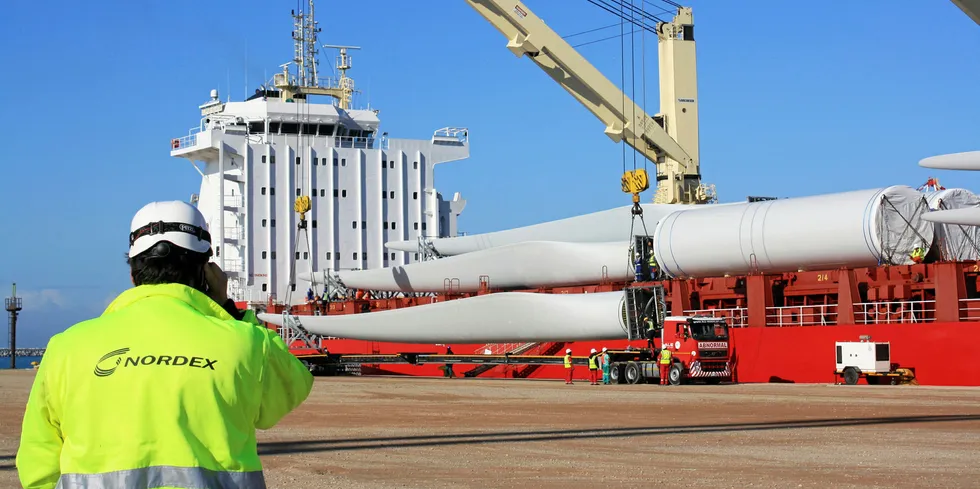 Transport of Nordex turbines