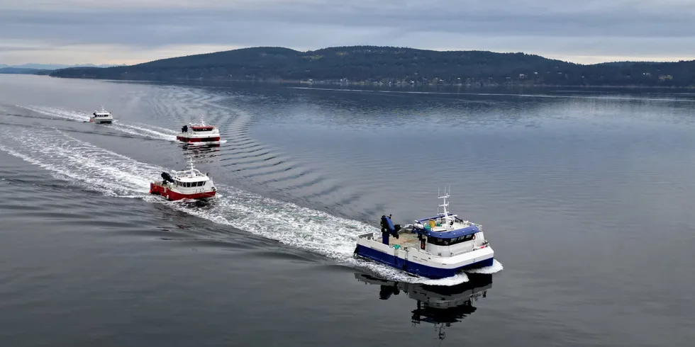 Njord Marine moved its vessels from Campbell River to Victoria Harbour last weekend. They will be loaded onto a cargo ship today and tomorrow in Victoria, BC.