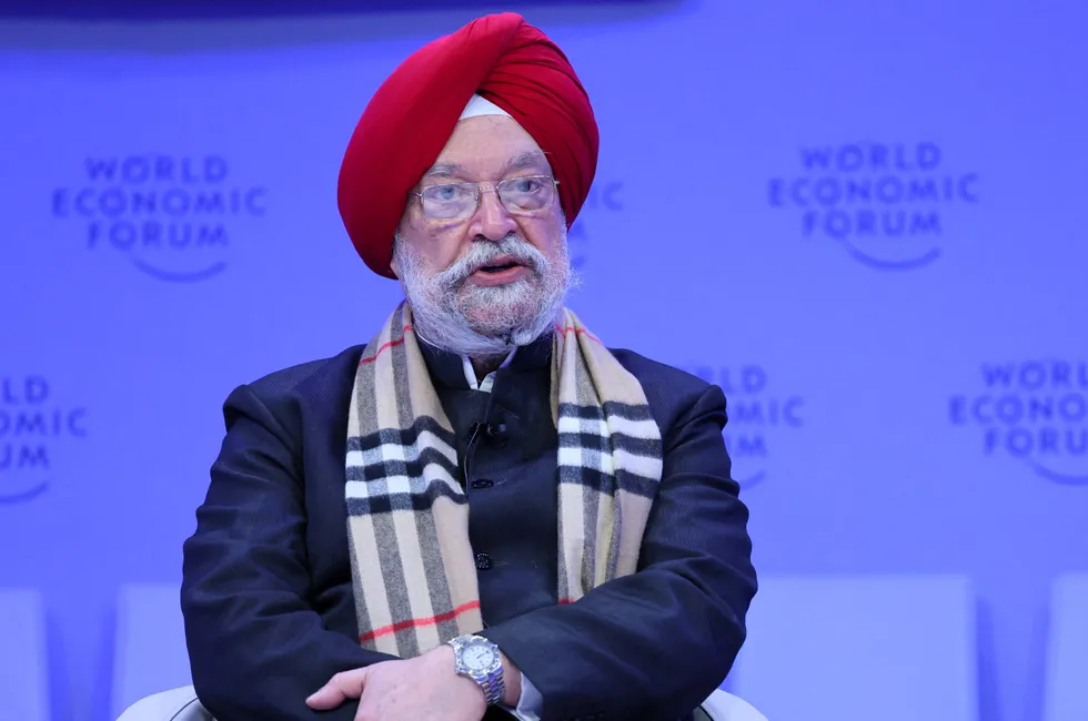 India's Minister of Petroleum and Natural Gas, Hardeep Singh Puri.