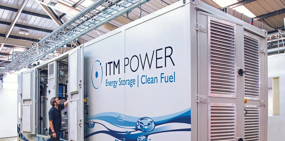 The plan would deploy an ITM electrolyser.
