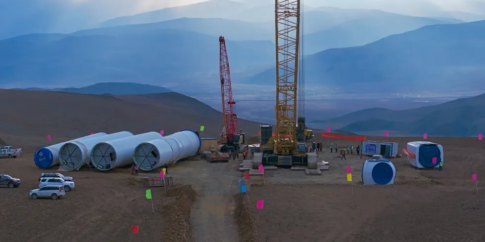 The project in Zhegu Town, Tibet.