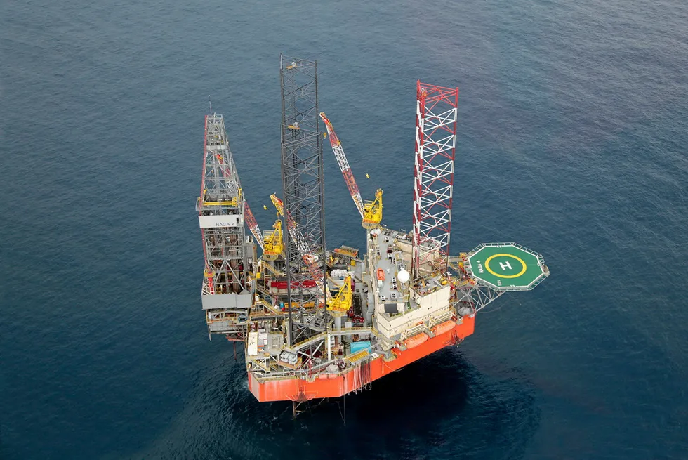 Velesto Energy's jack-up drilling rig Naga 4.