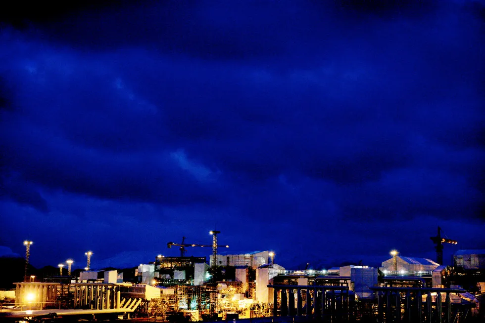 Threat: the Nyhamna gas processing plant