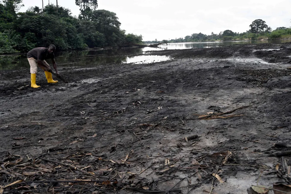 Oil spills in Nigeria's Niger Delta - this one at B-Dere, Ogoniland in Rivers State - have devastated local communities.