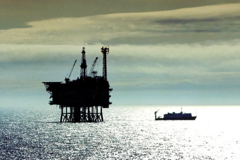 Danger: the leak occurred on a platform in the Forties field in the UK North Sea