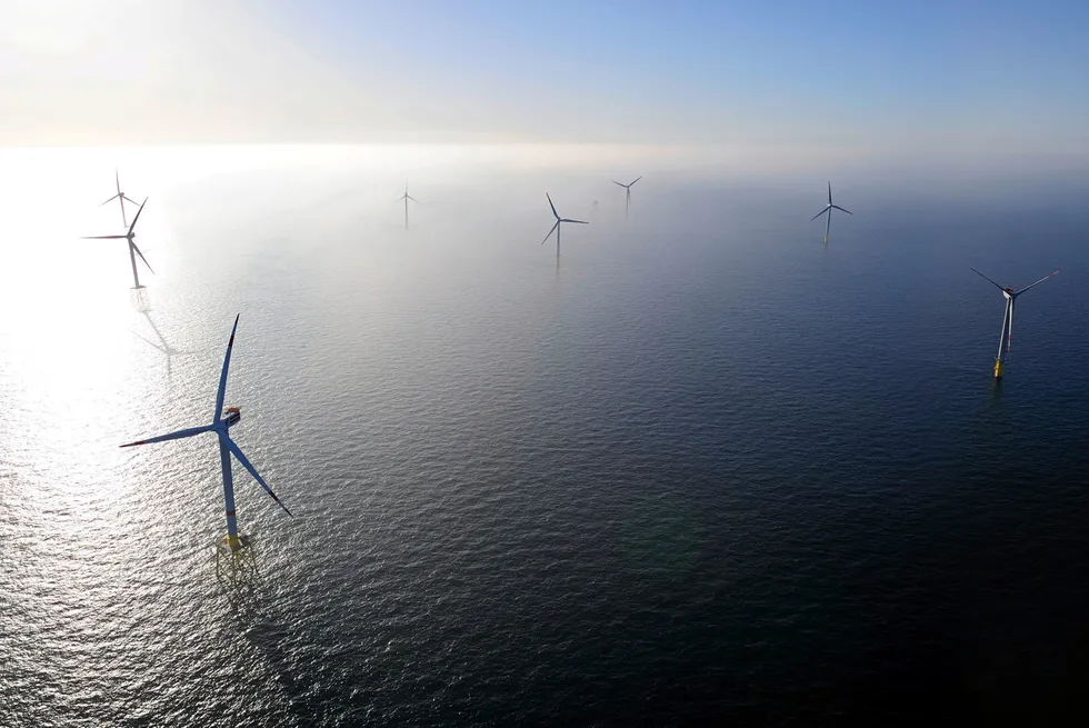 Alpha Ventus test field north of German North Sea island of Borkum.