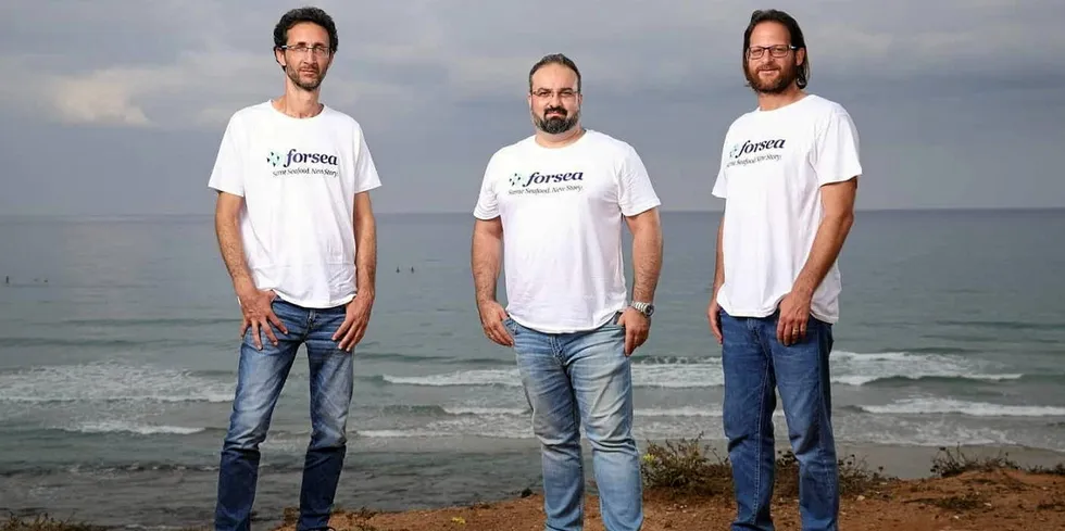 'The result is sustainably produced cultured seafood that embody the same taste and textural traits as ocean-caught counterparts,' said Forsea co-founder Roee Nir (center).
