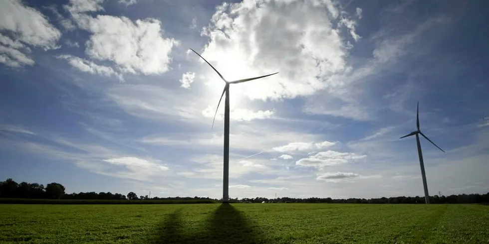 Turbines in France. New additions have been held up by permitting.