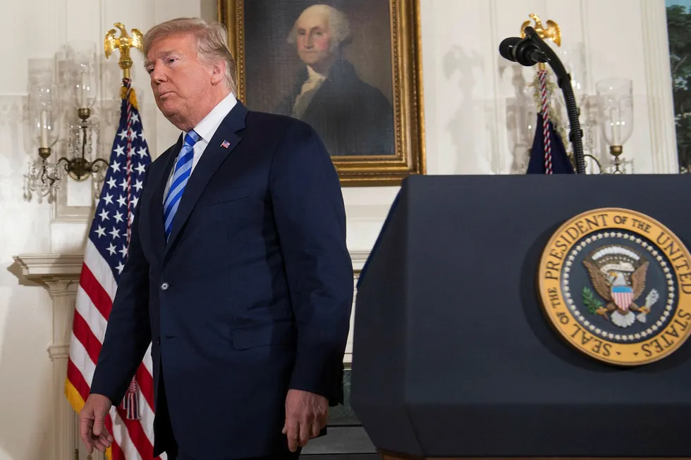Walking away: US President Donald Trump has announced his decision to cancel the nuclear deal with Iran