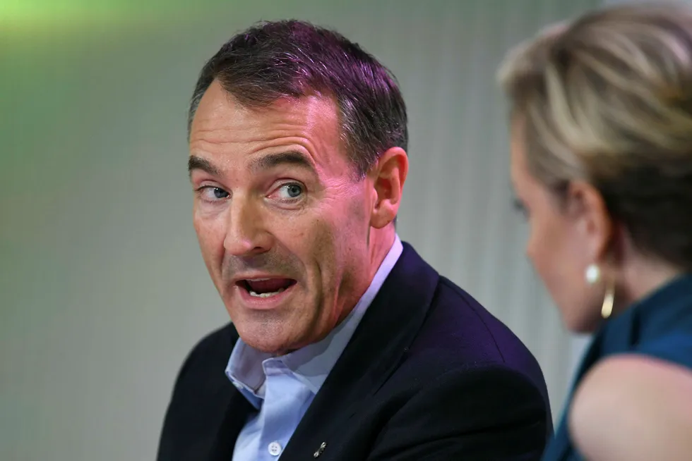 Pointing to the future: BP chief executive Bernard Looney